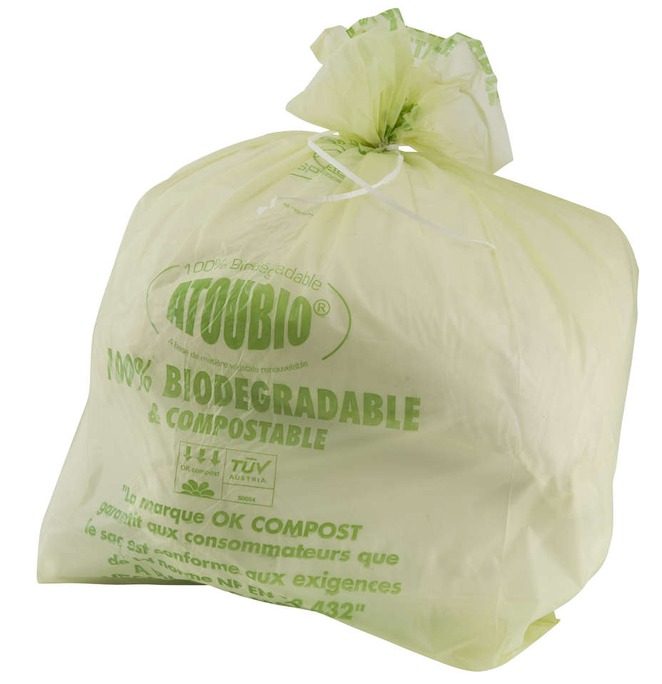 Achat Sacs poubelles bio compostables de 10 L avec poignées : 25 sacs, 100  % biodégradables en 6 semaines, fabriqués en Allemagne, neutres pour le  climat, végétaliens en gros