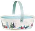 Panier Carton Oval collection "Campagne Enneige "  : Corbeilles & paniers