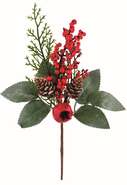 Bouquet dcoration Rouge Feuilles : Spcial ftes